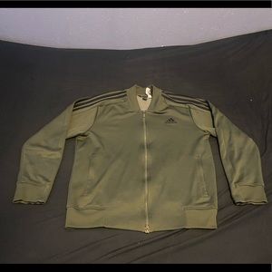 Adidas track jacket olive green